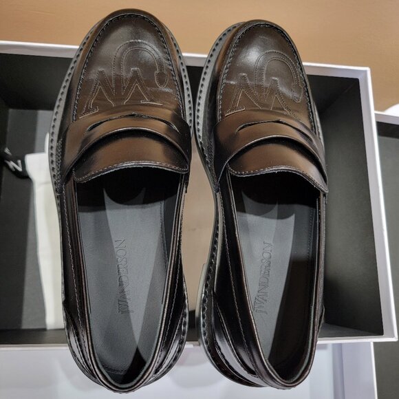 JW Anderson Leather Logo Loafers, Size Women\'s 9 USA/Men\'s 7 USA/40 IT, NIB main image 6